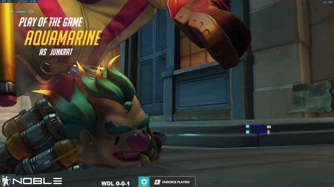 POTG! AQUAMARINE INSANE JUNKRAT GAMEPLAY OVERWATCH SEASON 30 TOP 500