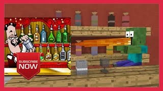 Monster School : Bartender The Right Mix - Minecraft Animation