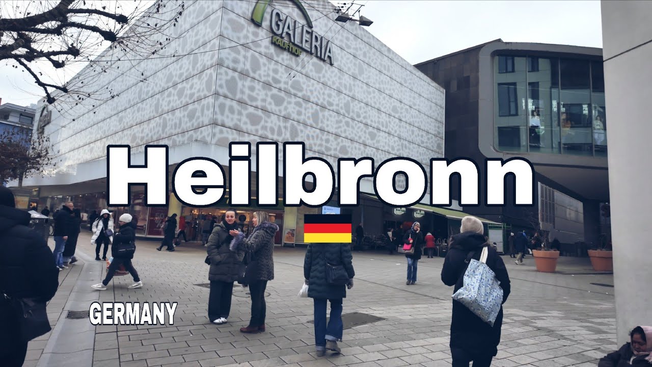 Heilbronn Germany Walking Tour | City on the Neckar River | 4K 60fps
