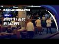 Members of the minority bloc walks out of senate session