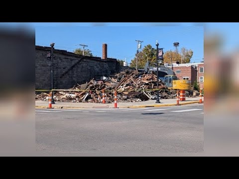 Historic hotel demolished after fire in Preble County | WHIO-TV - YouTube