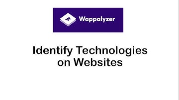 Wappalyzer: Identify Technology on Websites