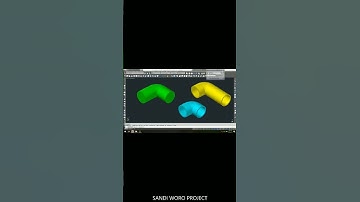 Cara membuat pipa elbow 3d di Autocad #shorts