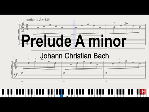 Prelude in A Minor - J.C. Bach | Piano Tutorial (Free Sheet Music)