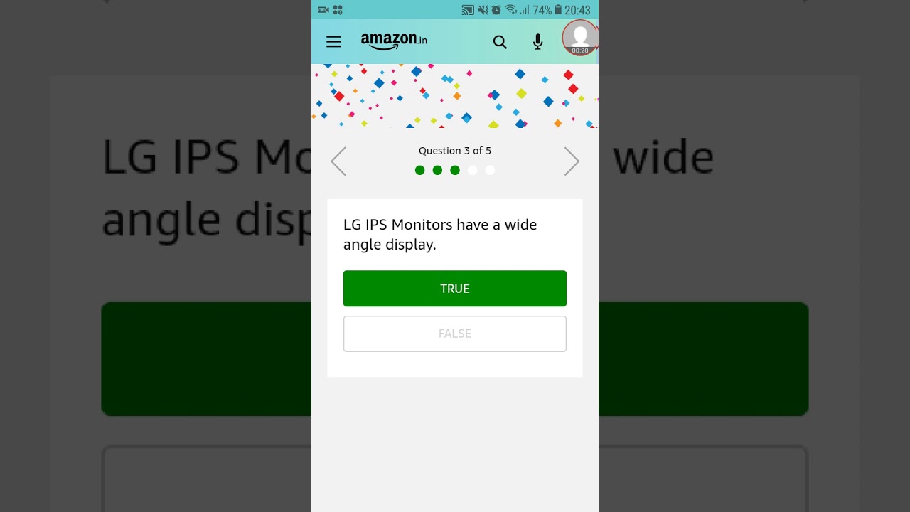 Amazon LG monitor quiz answer