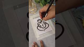 Glass painting Ganesha #shorts #art #acrylicpainting #ganesh #viral