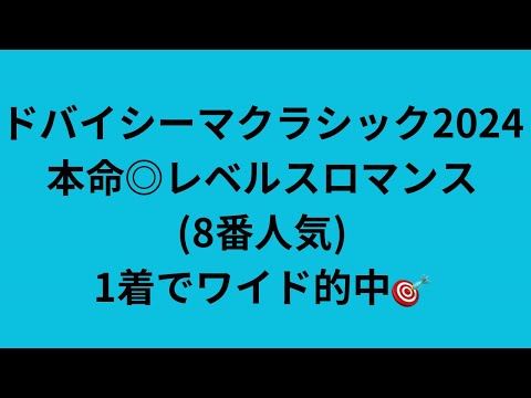 【ドバイワールドカップ2024】ドバイターフ、ドバイシーマクラシック最終結論 番外編(回収率には含めません)