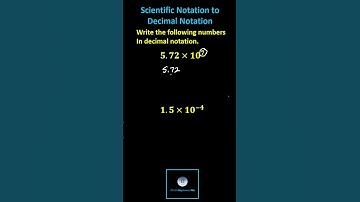 Converting Scientific Notation to Decimal Notation