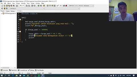 Menghitung diskon belanjaan menggunakan if dan else