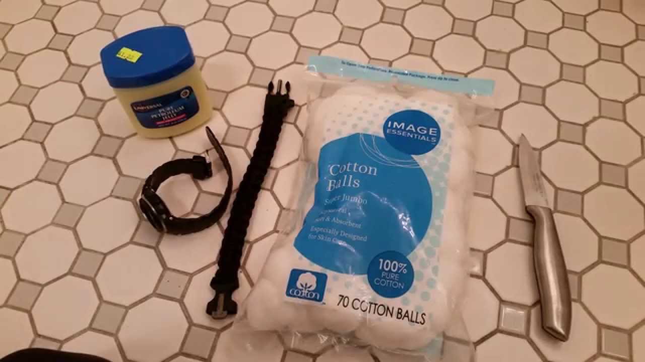 اشعال النار بكرات القطن و الفازلين Starting a fire with cotton balls