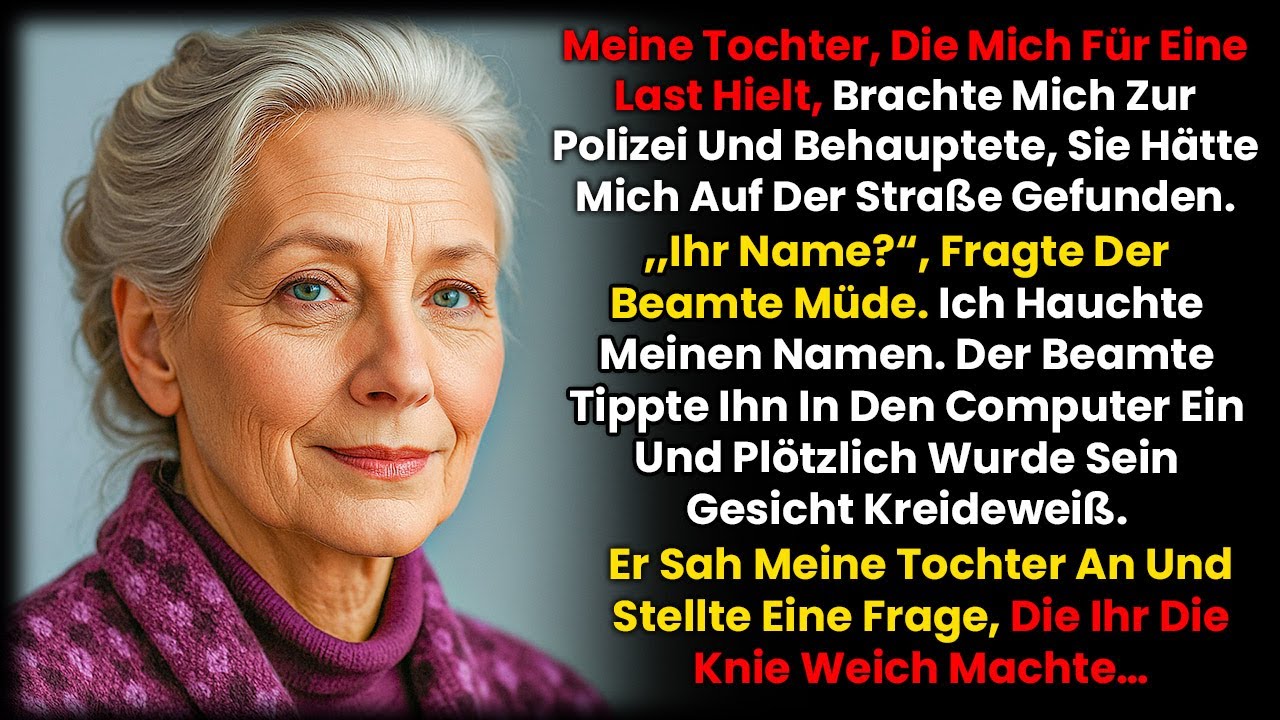 Meine Tochter brachte mich zur Polizei und sagte, sie hätte mich draußen gefunden – doch dann…