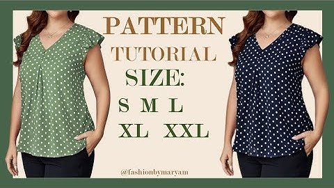 BLOUSE PATTERN TUTORIAL/ SIZE:S/M/L/XL/XXL drat & diy #pattern #tutorial #blouse #dress #draft #diy