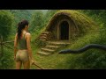 Build a WARM and COZY Secret Shelter Under a Giant Oak Tree with Bushcraft Survival