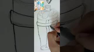 🎨🖊️ Bottle Sketching | Turning Simple Lines into Beautiful Art! ✨#BottleSketch
