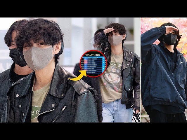 bts.bighitofficial's TAEHYUNG had a safe flight! ✈️ Arriving at Incheon  International Airport, the K-pop prince was spotted donning a…