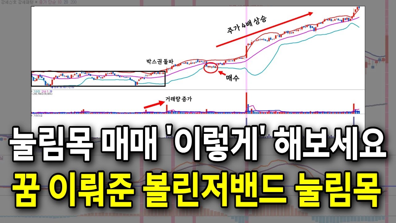경제적 자유 이뤄준 볼린저밴드 눌림목 매매, 사상 최대 강세장 이렇게 하면 큰돈 법니다 / #주식 #눌림목 #볼린저밴드