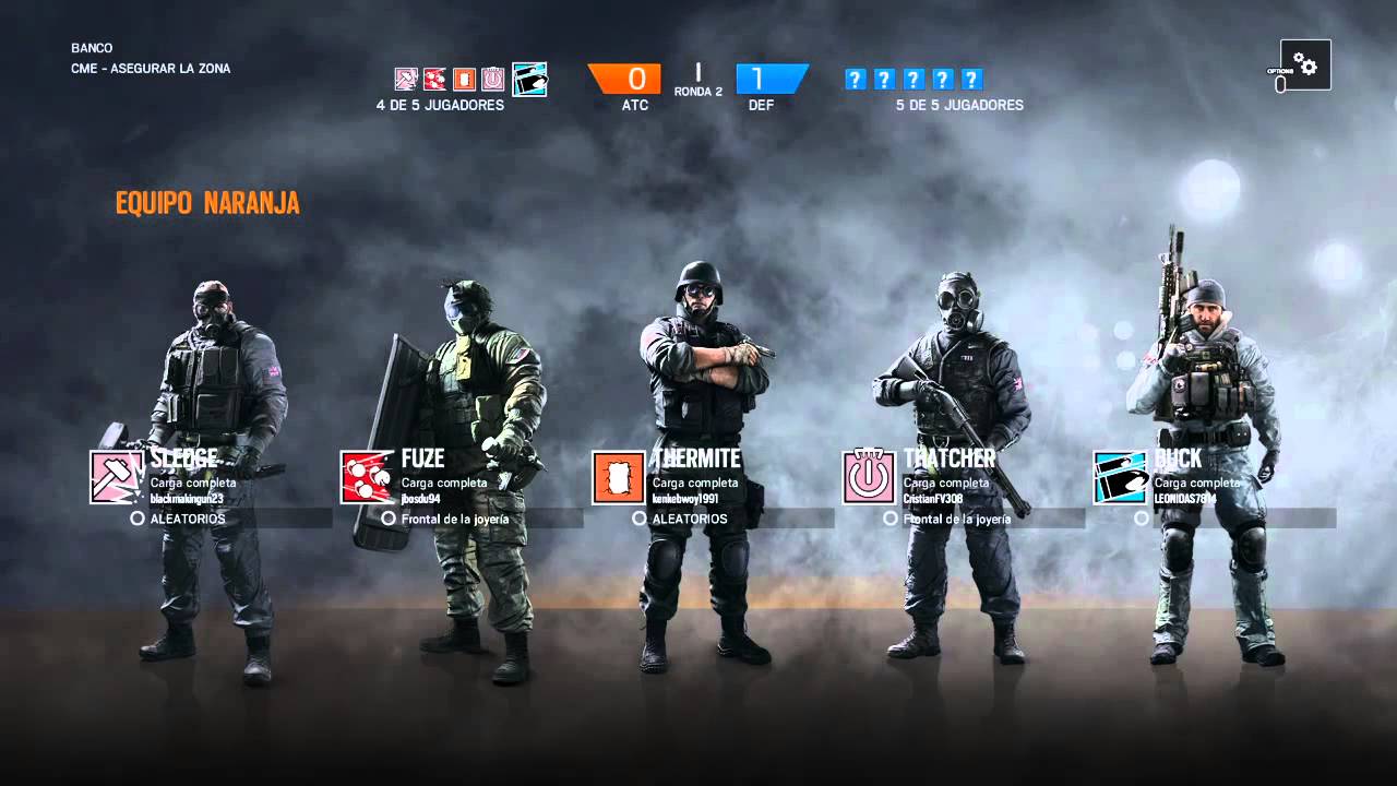 RAINBOW SIX SIEGE ESP LEONIDAS7814/cCRISTIANFV308,KENKEBWOY1991