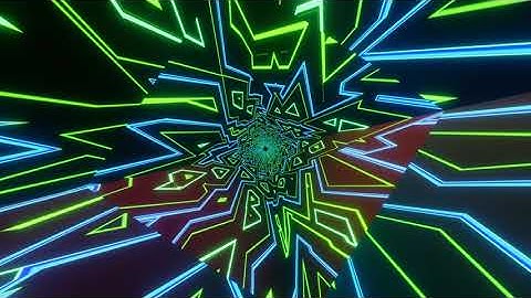VJ LOOP NEON Blue Green Tunnel Abstract Background Video Simple Lines Pattern 4k Screensaver