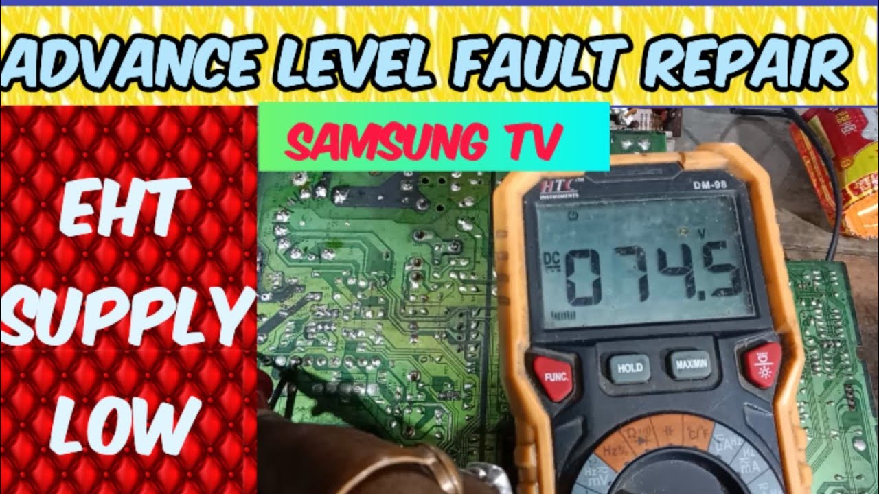 EHT supply low in Samsung crt colour TV. Important information. 