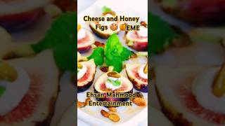 Cheese and Honey Figs 🧀🍯🍪#shorts