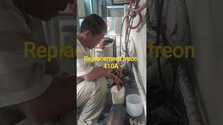 How to Replacement freon for safety precaution