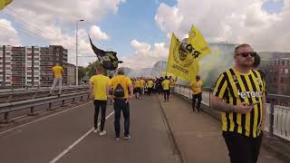 Semi live vitesse optocht Korenmarkt naar Gelredome 19-5--2024