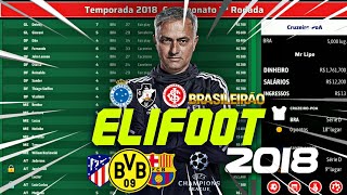 MODO CARREIRA TREINADOR PARA ANDROID COM BRASILEIRÃO A, B, C e D + LIGAS EUROPEIAS 2018 screenshot 5