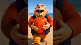 Itni Badi Lichi? Motu hua Shock 😳🍈 | AI Funny Short |  #ai #funny #shorts