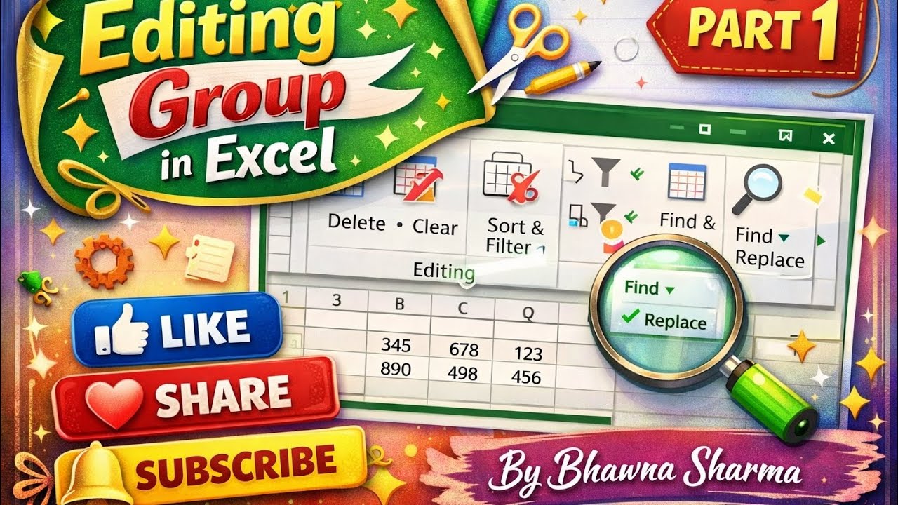 Master Editing Group in Excel | Easy Method in Hindi