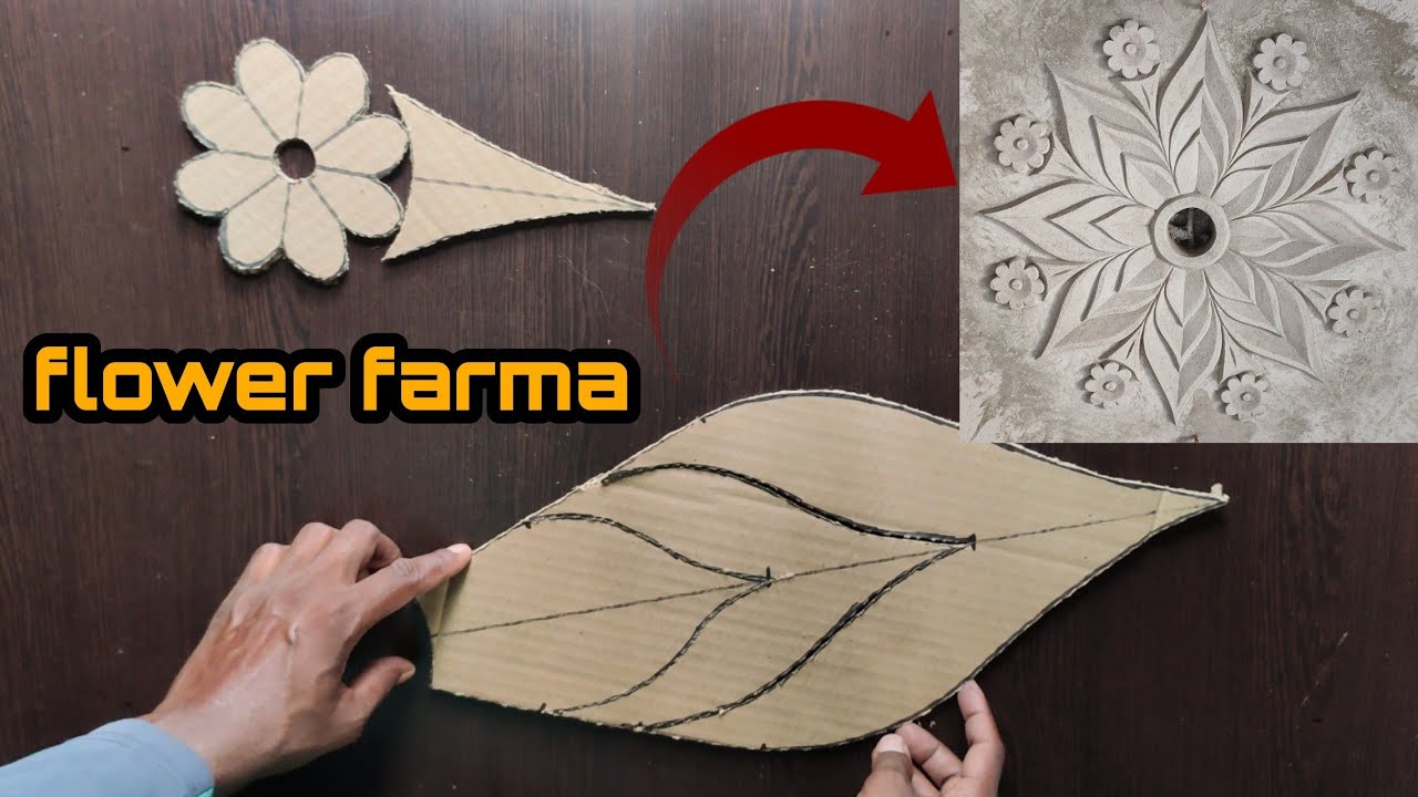 Ceiling flower. How to make a flower farma. Flower farma banane ka