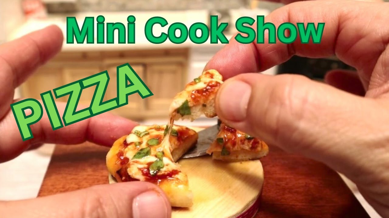 Mini Cook Show: PIZZA ๐ Real tiny food cooked in dollhouse kitchen with ...