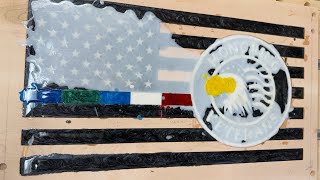 Surfacing Homoring Veterans Flag