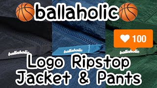 ballaholic Logo Ripstop Pants 青-バスケットボールショップSLAM
