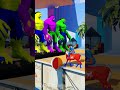 Red Spider Horse Crossing on Rainbow Superhero's Sharks Bridge Animals Game ep.43 #shorts