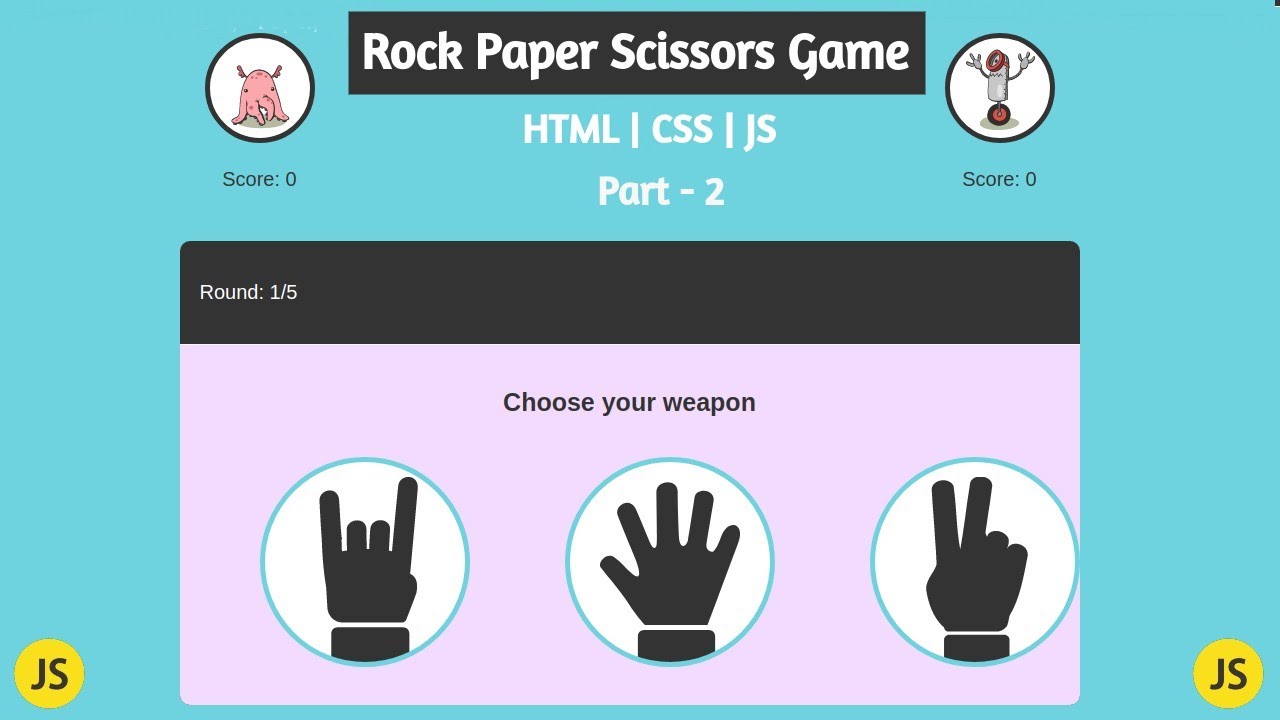 Rock Paper Scissors Game in Javascript (Part 2)