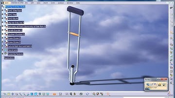 Catia V5 Tutorial|Create Walking Crutches P2|Part Product Desig Beginner