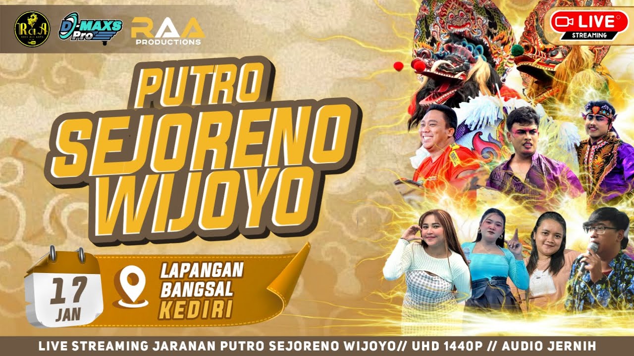 Live Jaranan Putro Sejoreno Wijoyo Lap Bangsal Kota Kediri Ft D-Max Audio