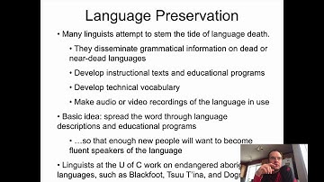 Ling 201 - Intro Linguistics - Language Resurrection