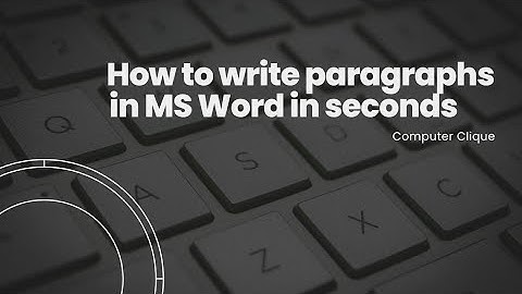 Learn to write random paragraphs in MS Word #learning #computer #msword 