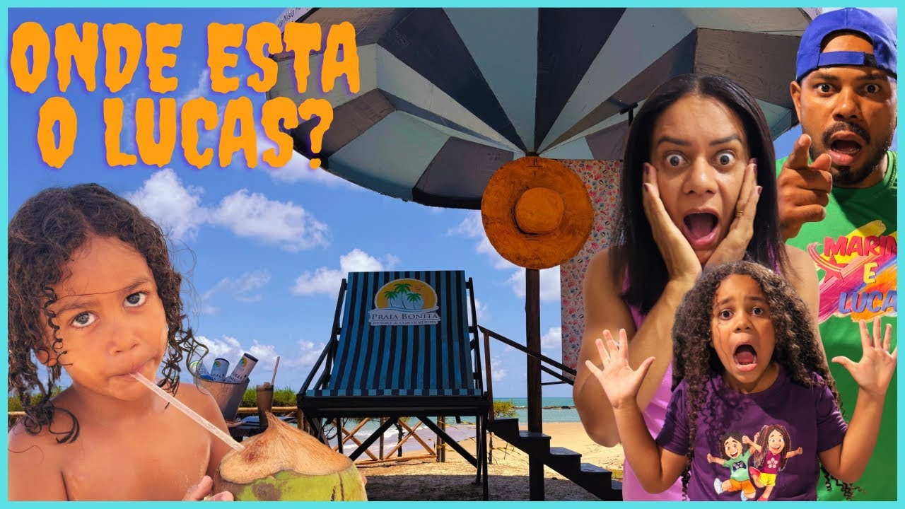 😨O LUCAS SUMIO EM UM GRANDE RESORT😱-MARINA & LUCAS
