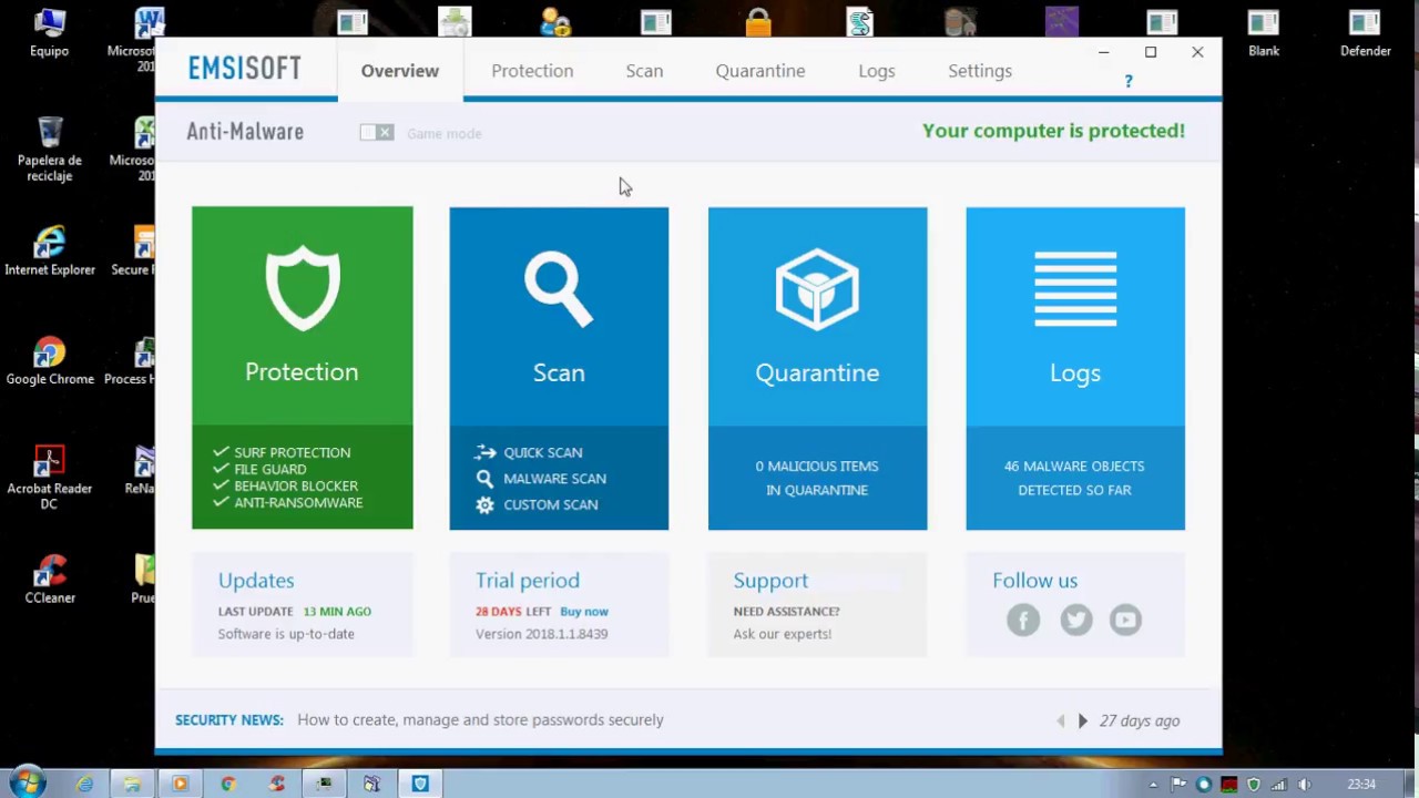 Emsisoft Anti-Malware 2018 vs Ransomware - YouTube