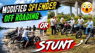 Modified Splendor OFF ROADING vs STUNT 🔥 Full Adventure👀