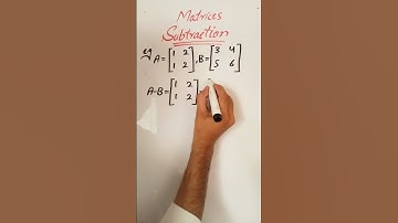 Subtraction of Matrices #matrixconcepts #maths #matrix