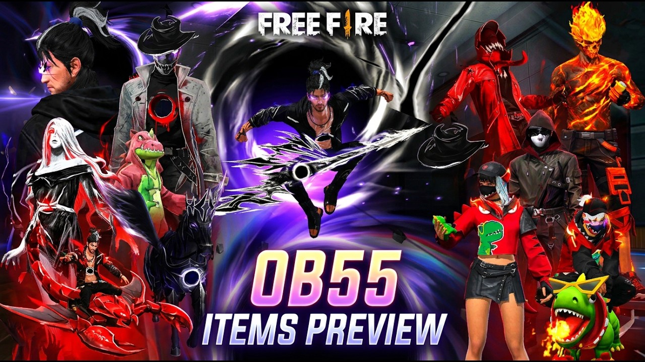 Free Fire OB55 Items Complete Earley Preview  - Part 1