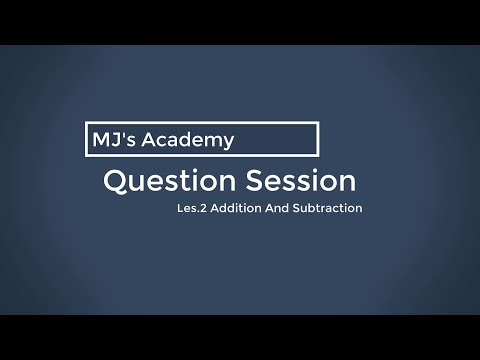 IPM | Class 2 | Les 2 | Question Session | Mathemagic | MJ's Academy