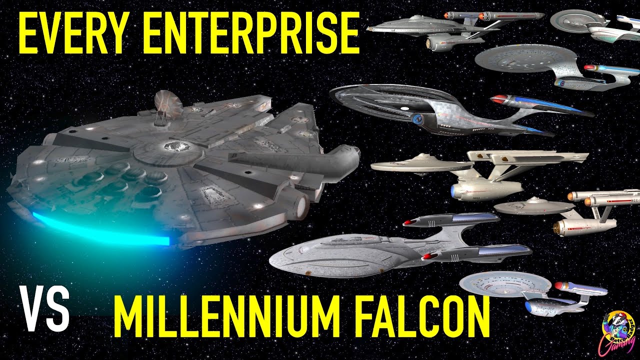 Every Enterprise VS The Millennium Falcon - Star Trek Starship Battles
