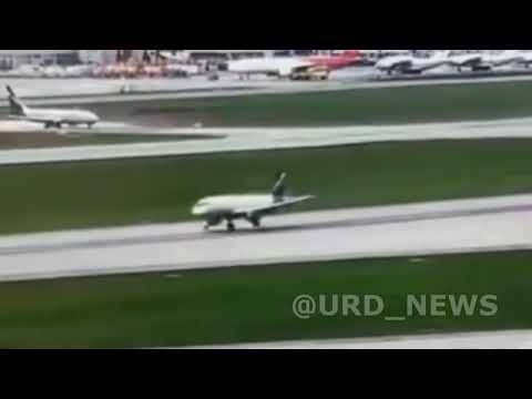Полное видео посадки SSJ 100 в Шереметьево