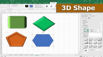 How to Draw or Insert 3D Shape in Microsoft Excel 2017