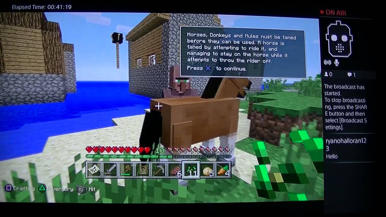 Ps4 Minecraft Update Horses - YouTube