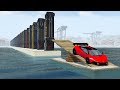 Beamng drive - Cars Domino effect Crashes, Jumps #4